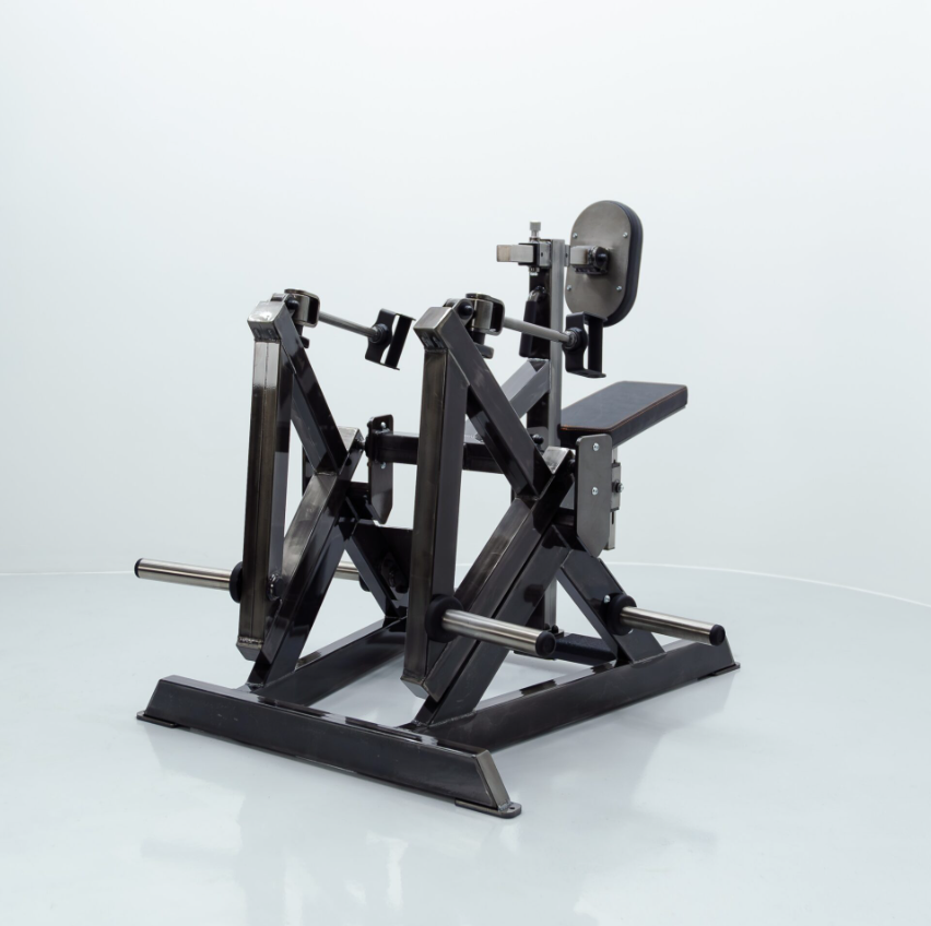 Plate-loaded seated row with independent arms