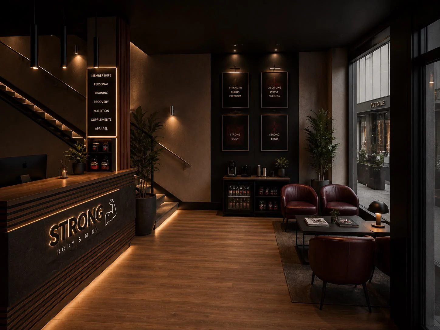 Concept visual of the reception and lounge